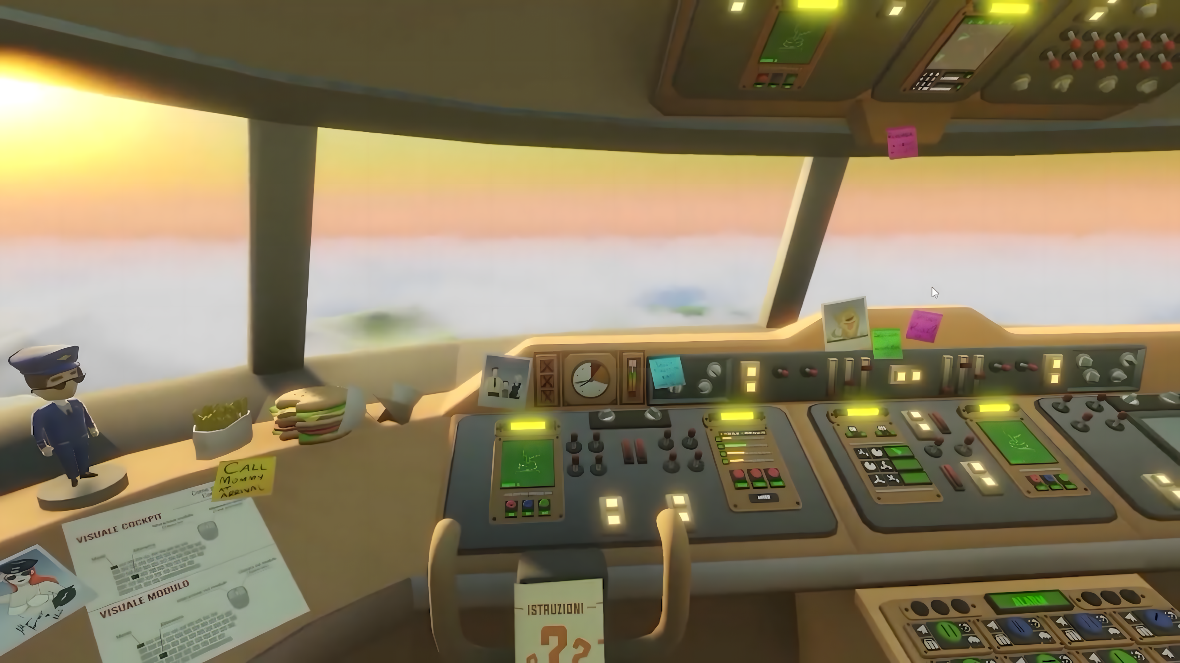 Don’t Crash It first-person cockpit view