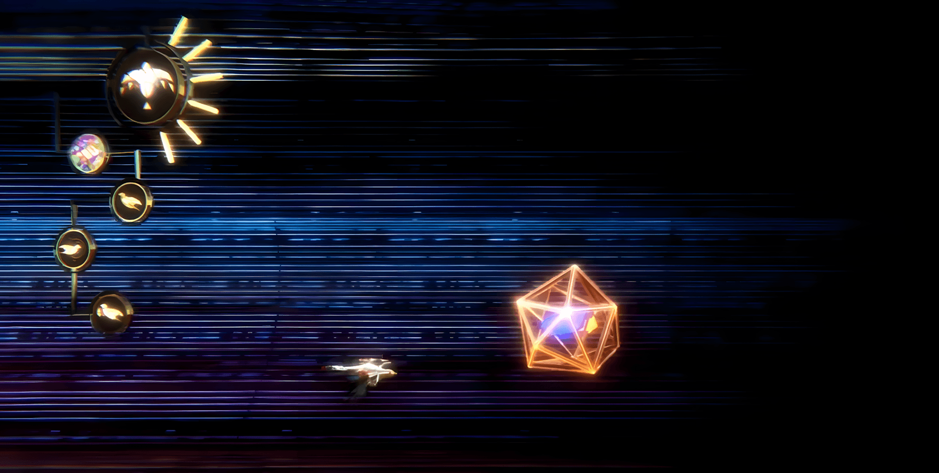Fibird procedural course with player character