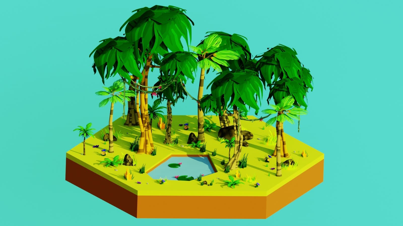 Saving Nature environmental study representing the Amazon rainforest