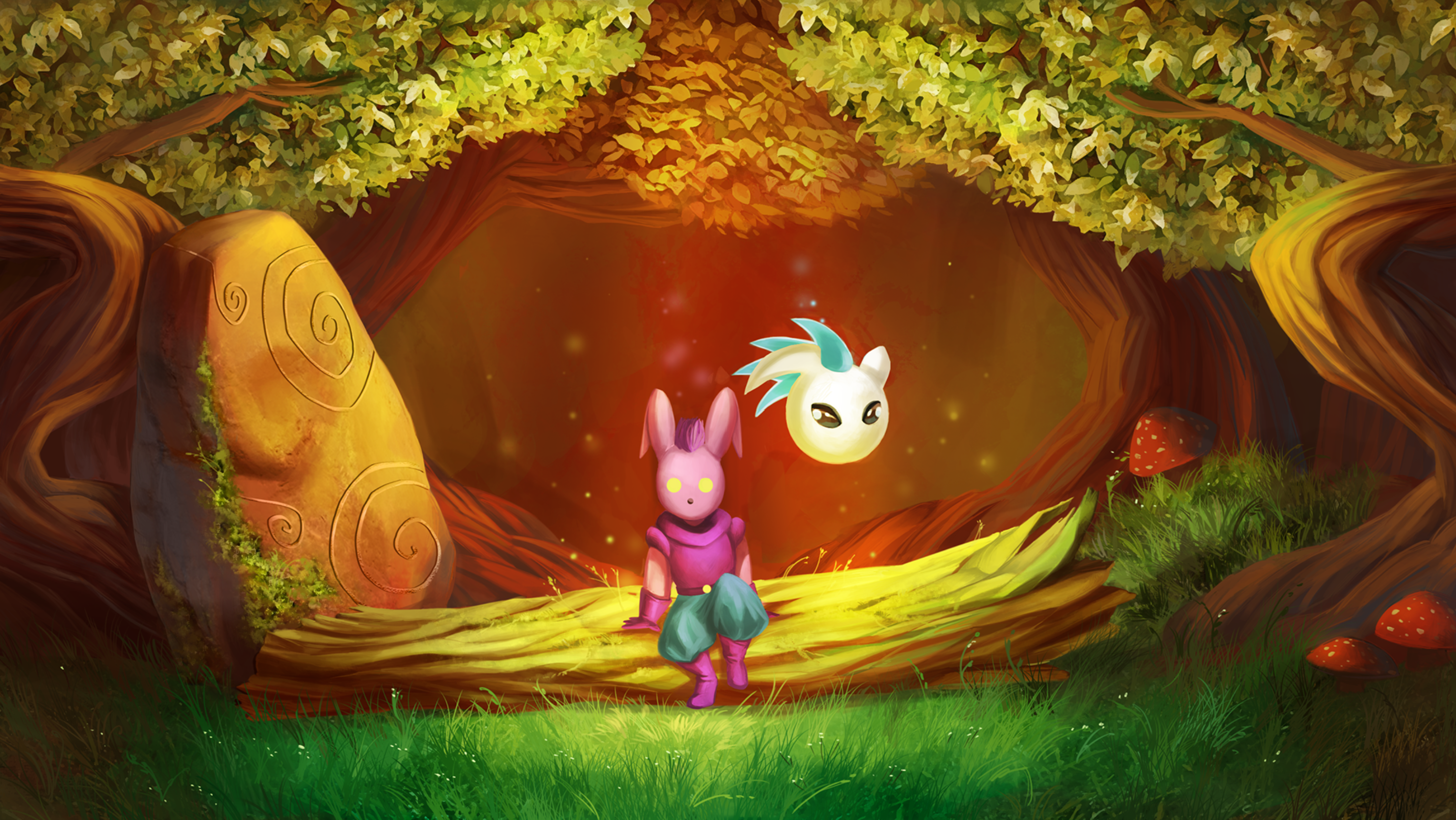 Sho’s Mood concept artwork with Sho and a companion