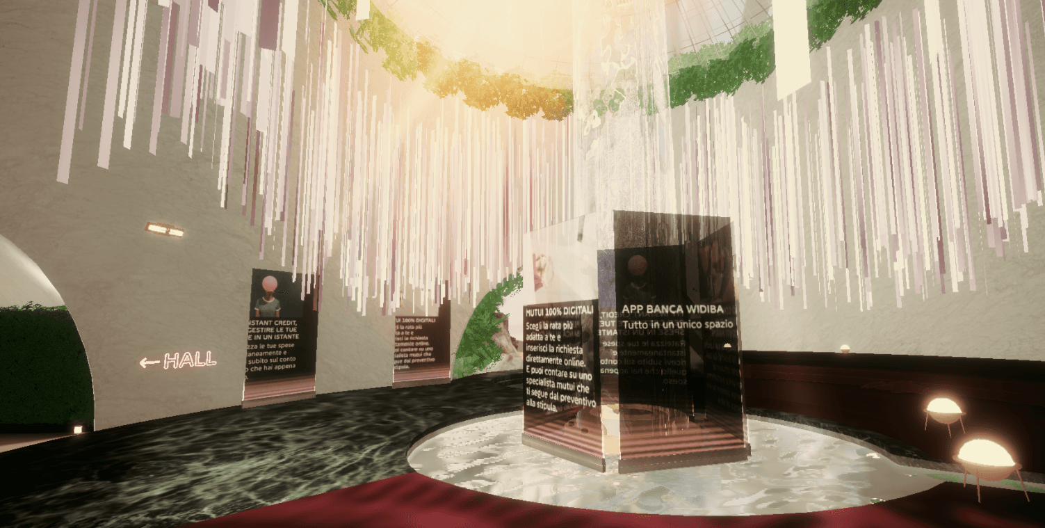 Banca Widiba virtual interior display