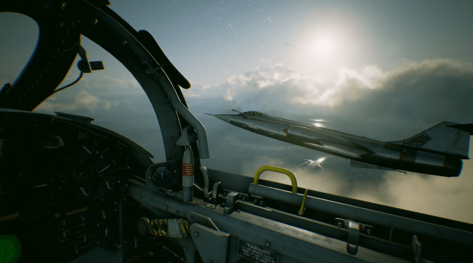 Public simulator cockpit and aircraft view