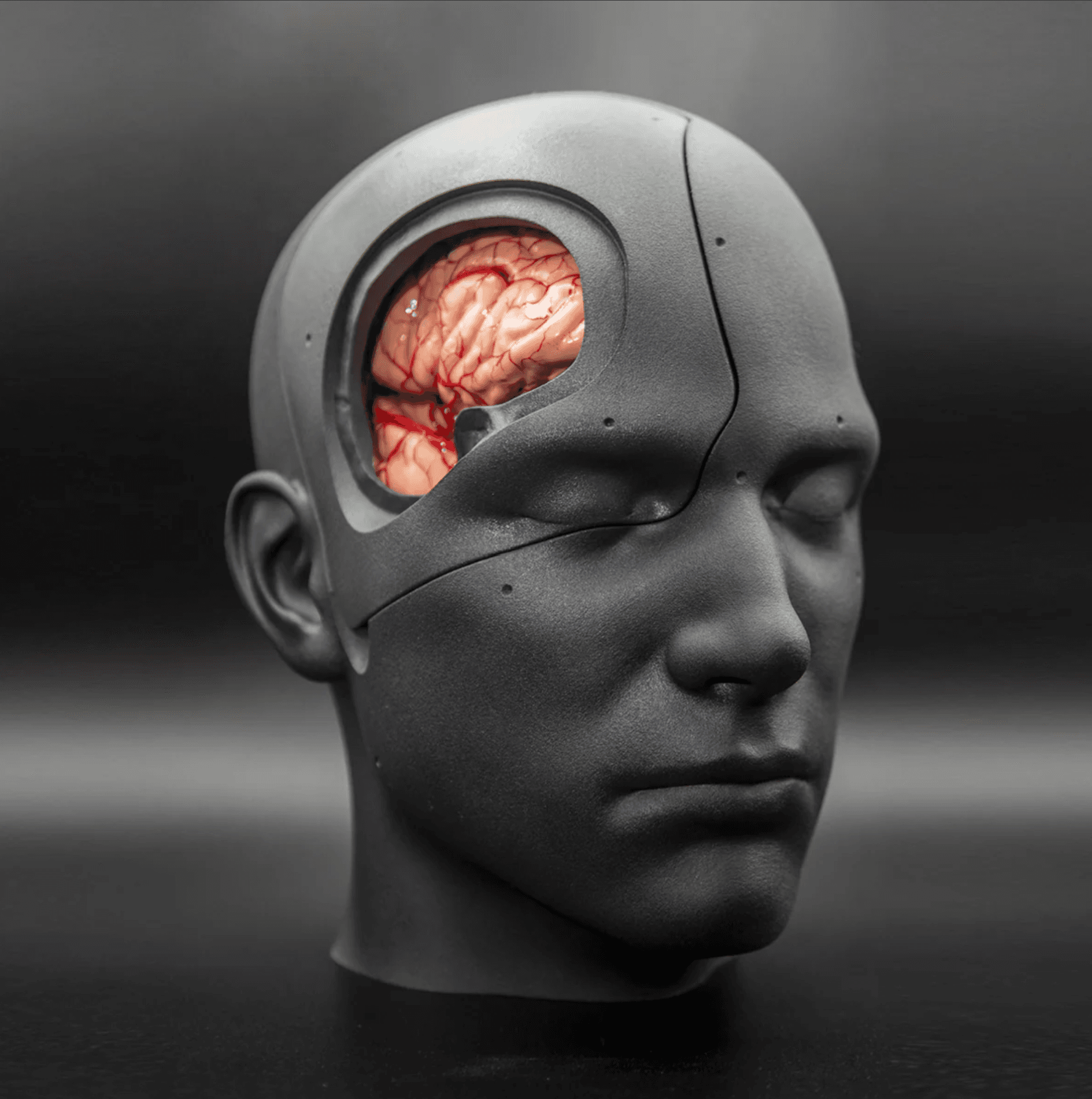Brain simulator sculptural presentation