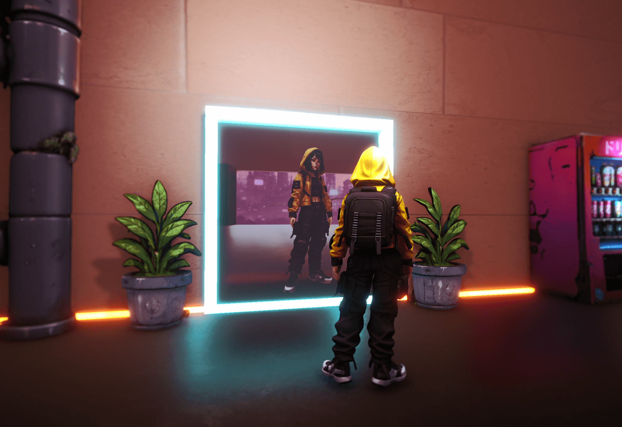 AI-assisted 3D character asset study shown in a Unity realtime scene