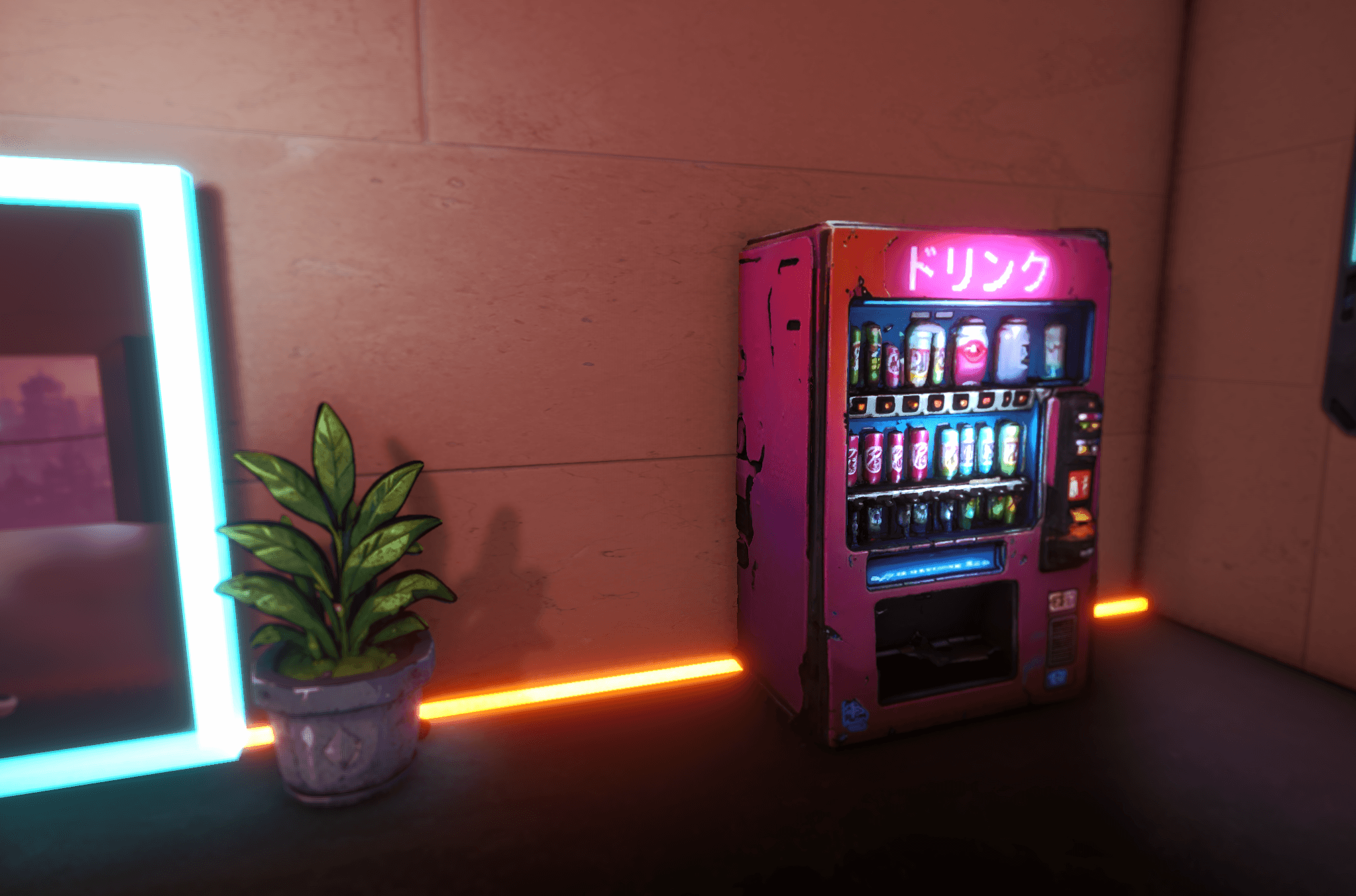 Realtime vending-machine asset integrated into the Unity scene