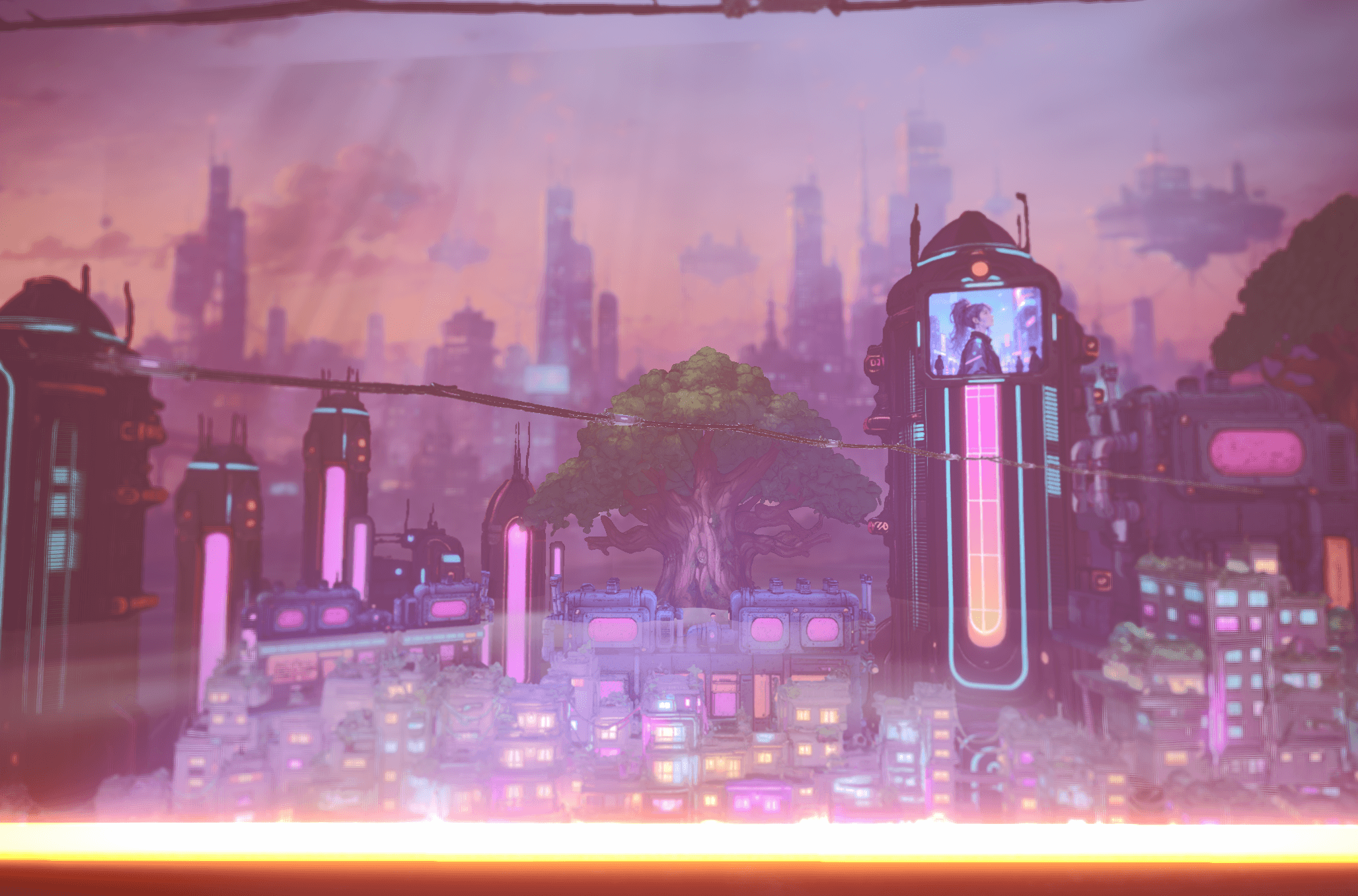 Unity city scene used for AI-assisted 3D integration experiments