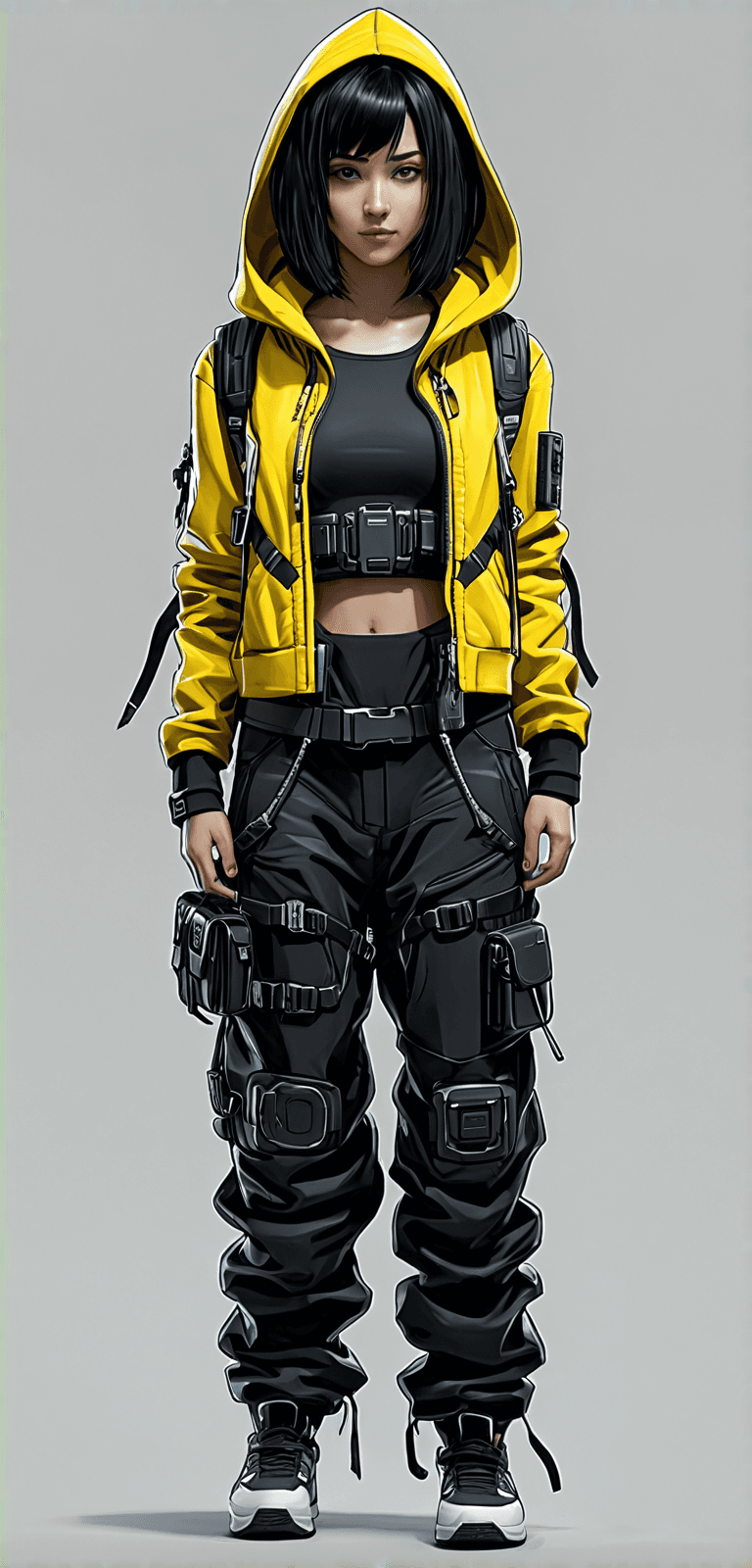 Full-body character identity and outfit reference