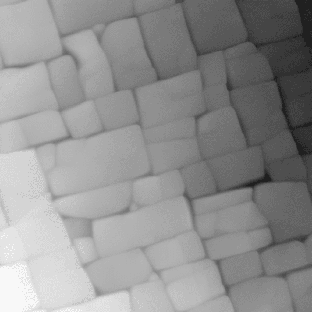Grayscale height map for the generated stone surface