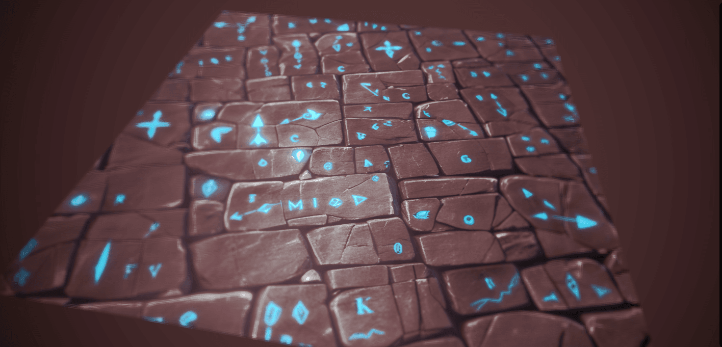 Generated stone material applied to realtime geometry