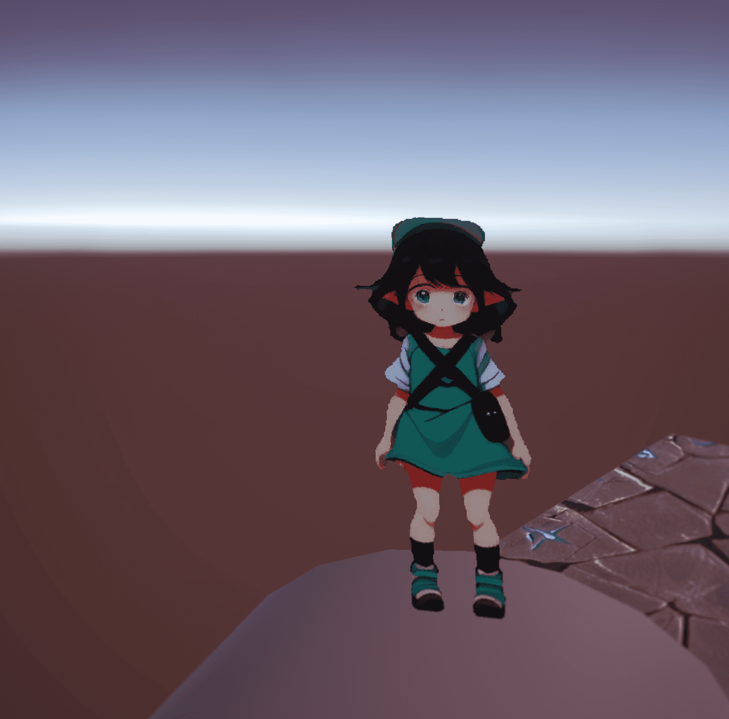 Stylized character VFX experiment in a realtime scene