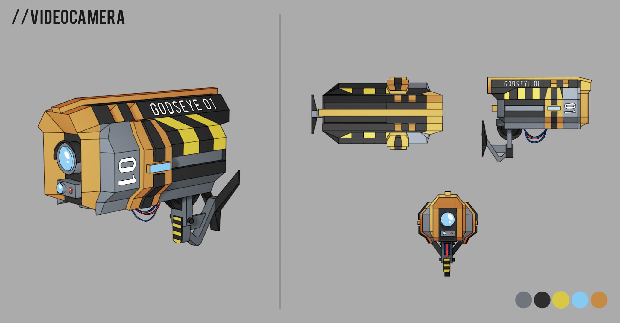Walls of Ariadne security-camera prop concept