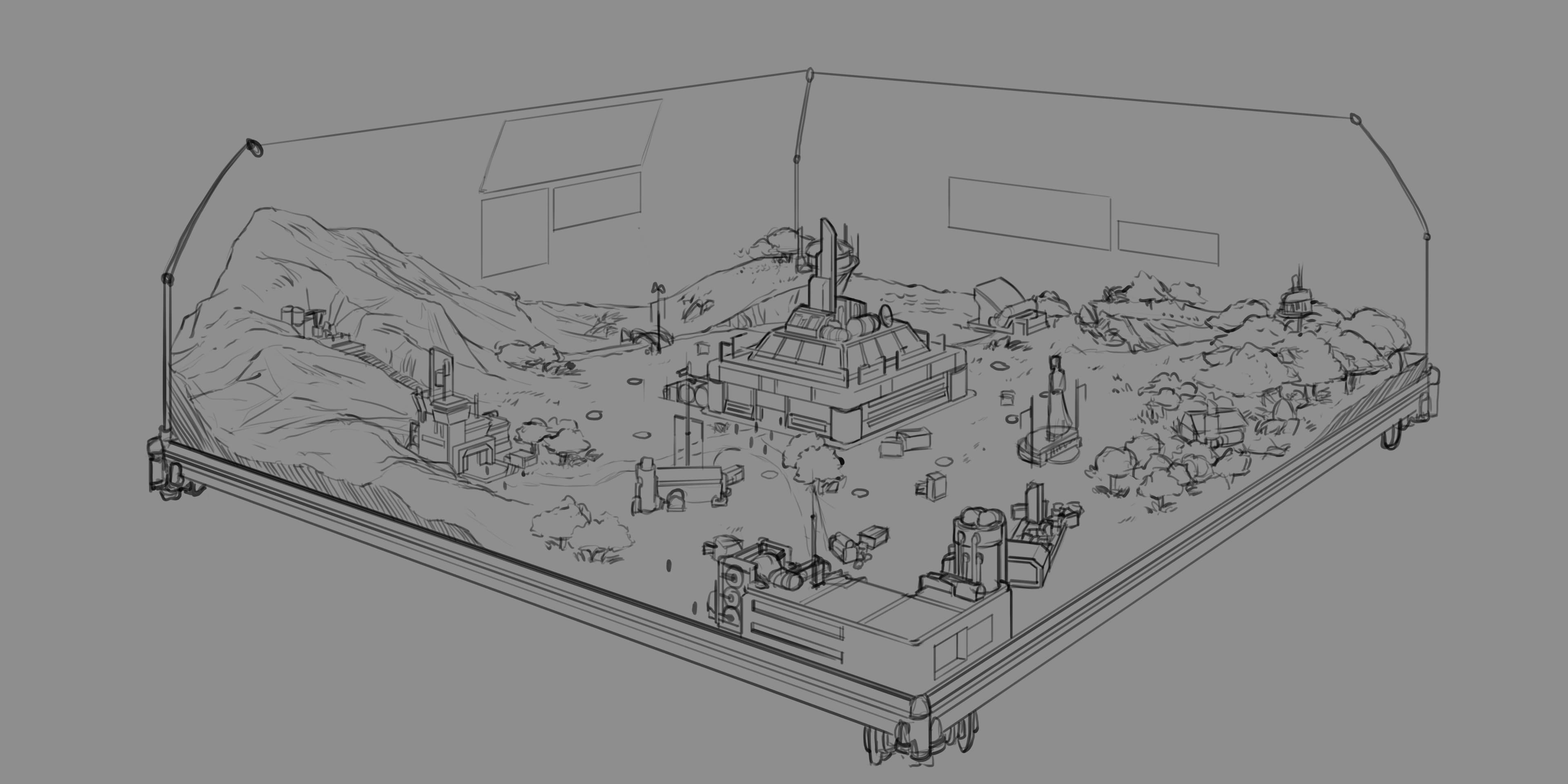 Walls of Ariadne exterior shelter layout